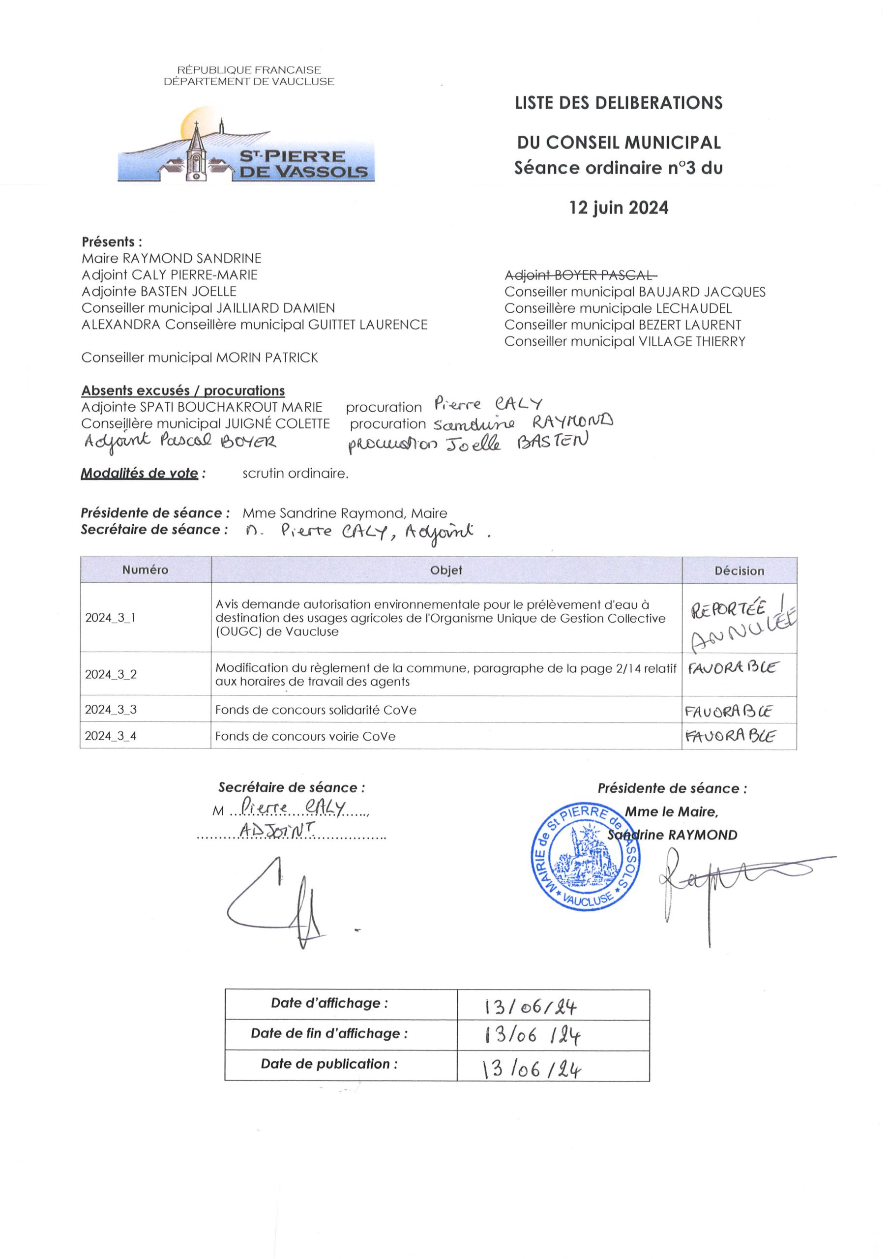 20240612 liste deliberations