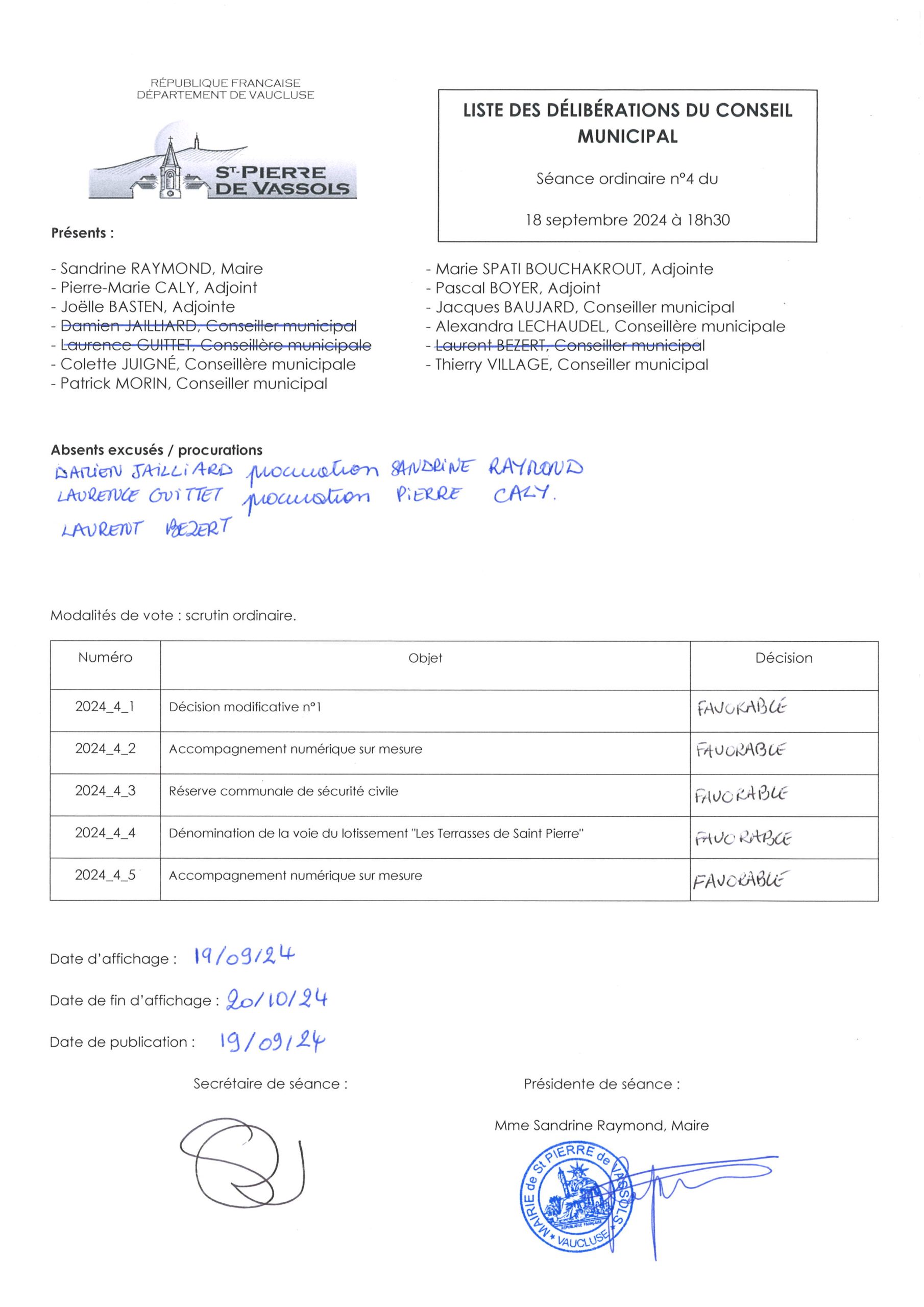 20240918 liste deliberations